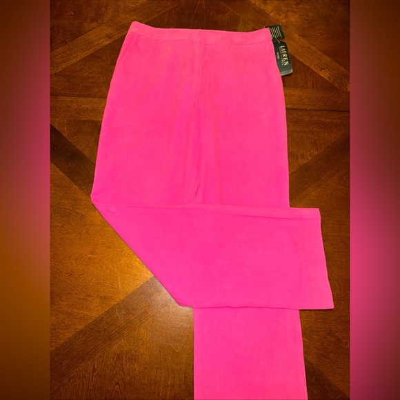 Lauren Ralph Lauren Pink Straight Leg Pants - Picture 3 of 12
